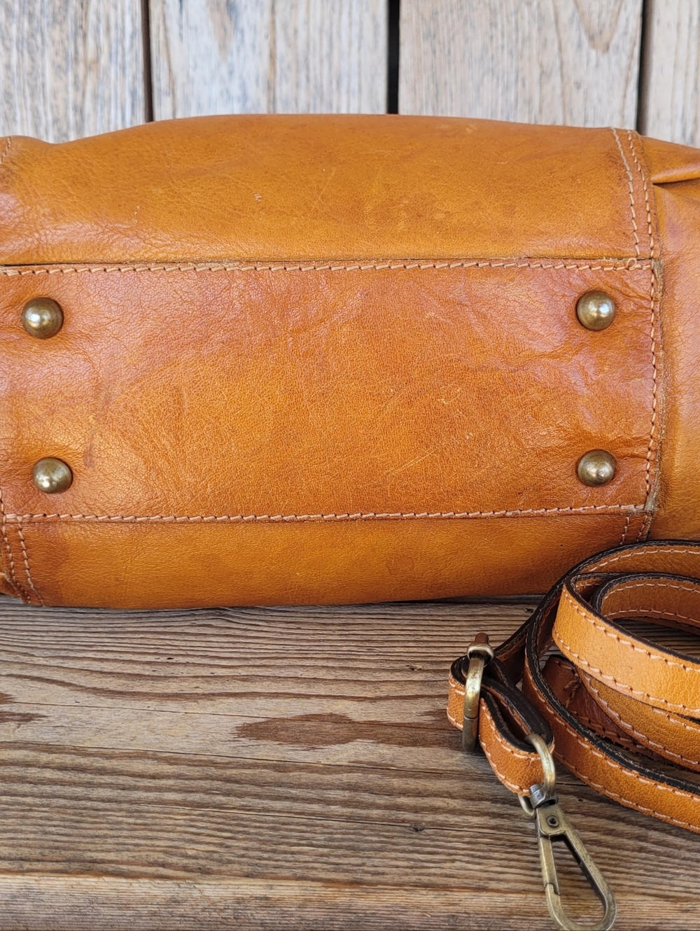 Gorgeous Pratesi Firenze Italian Leather Handbag In Cognac Brown - Picture 12 of 12